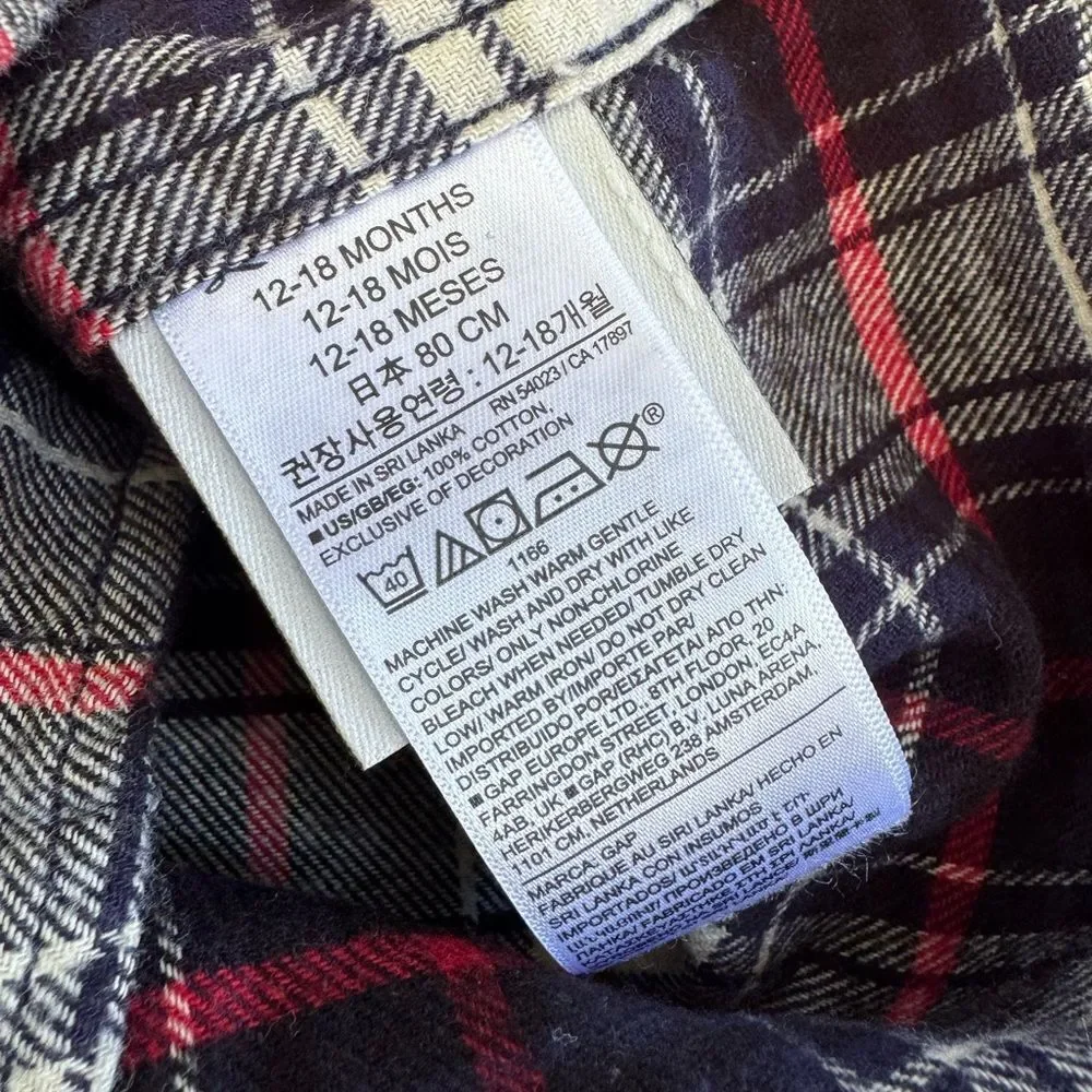 NWT GAP Baby Boys Oversized Oxford Shirt Size 12-18 Months